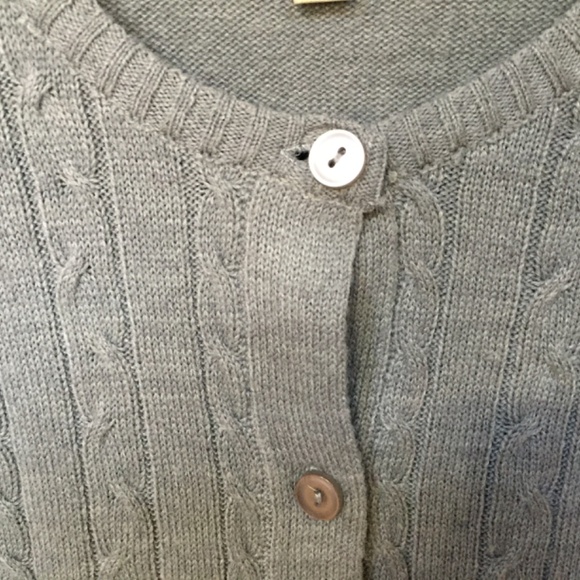 Turtle Bay Gray Cable Knit Cardigan Sweater - Picture 5 of 15